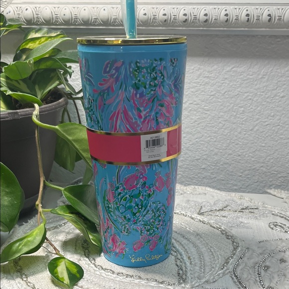 NWT Lily Pulitzer Aqua La Vista Tumbler - Picture 3 of 6